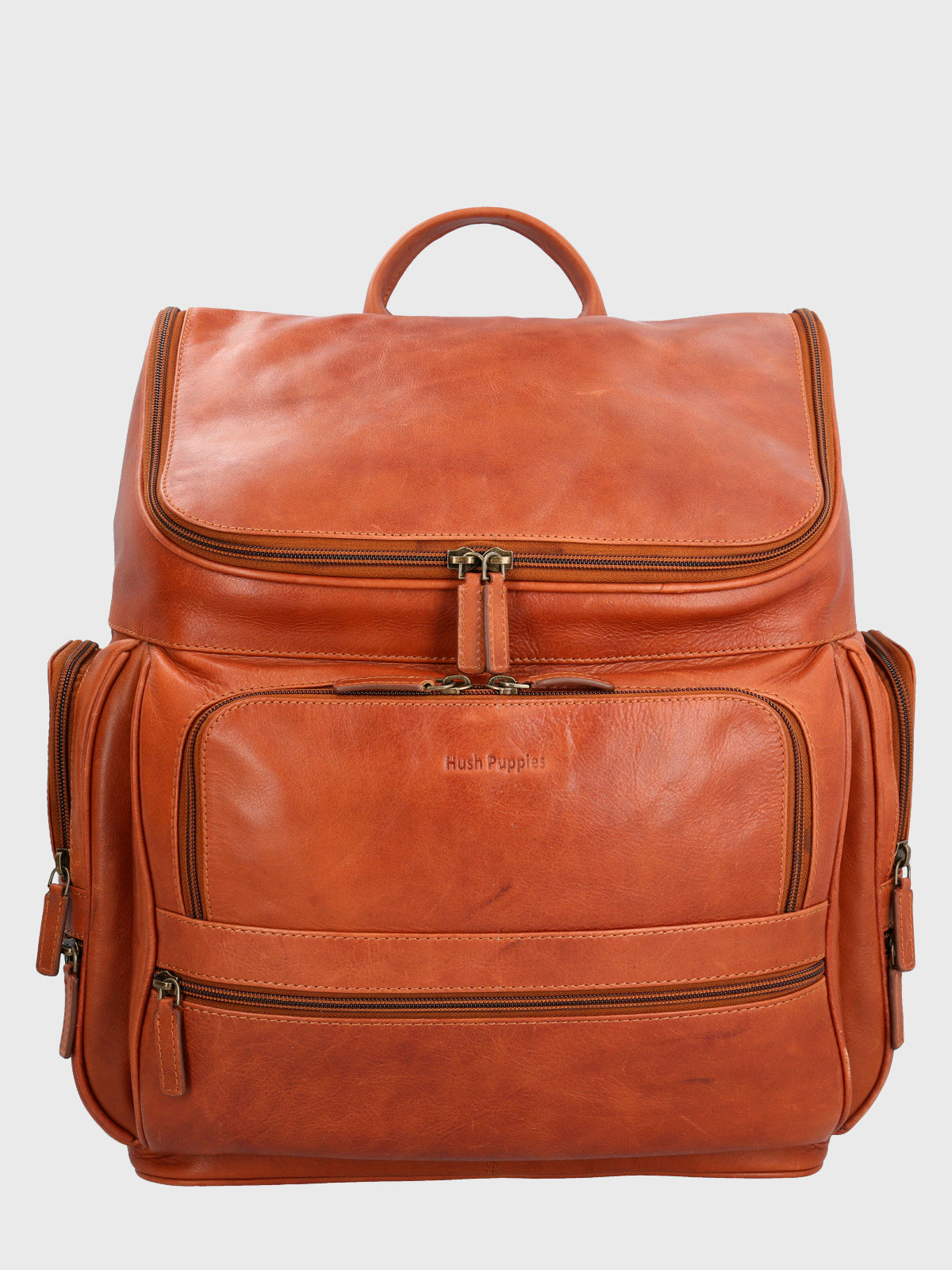 Mochila Para Hombre Cuero Om Matthew Back Café Hush Puppies