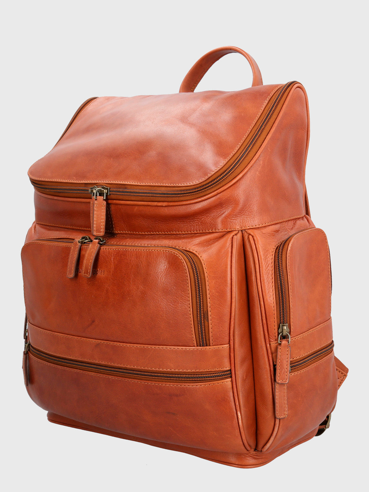 Mochila Para Hombre Cuero Om Matthew Back Café Hush Puppies