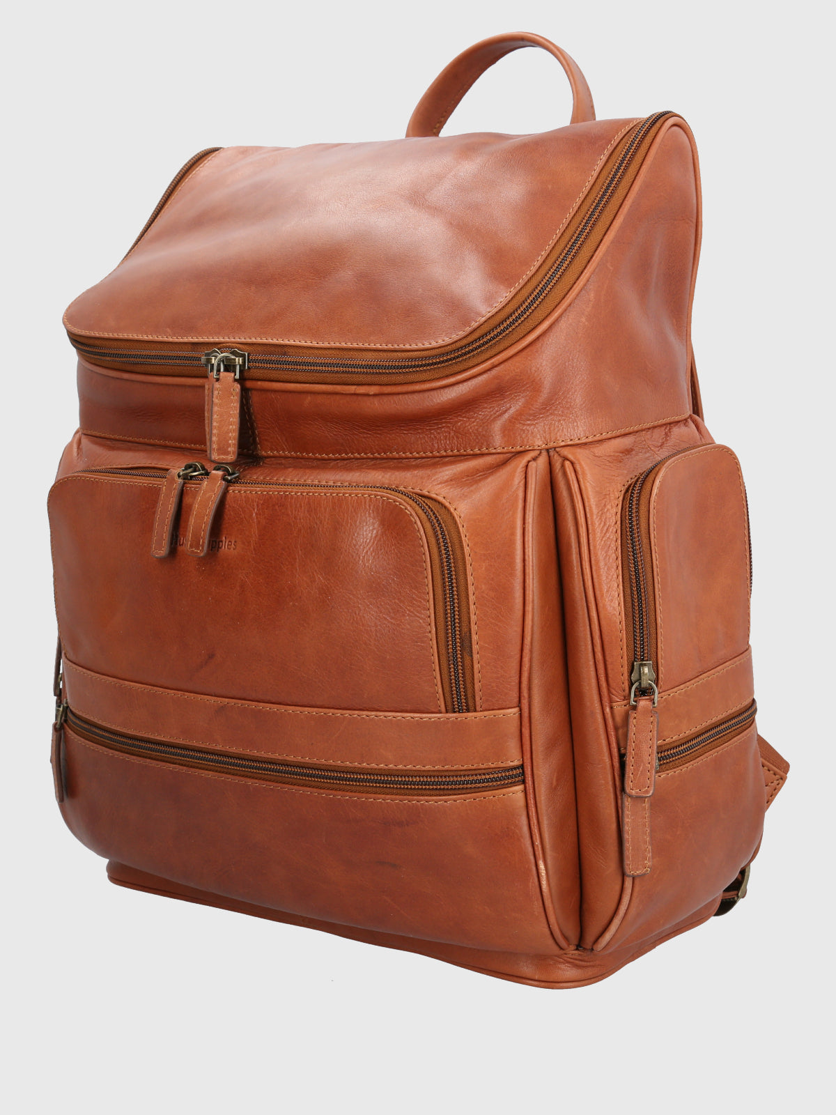 Mochila Para Hombre Cuero Om Matthew Back Café Hush Puppies