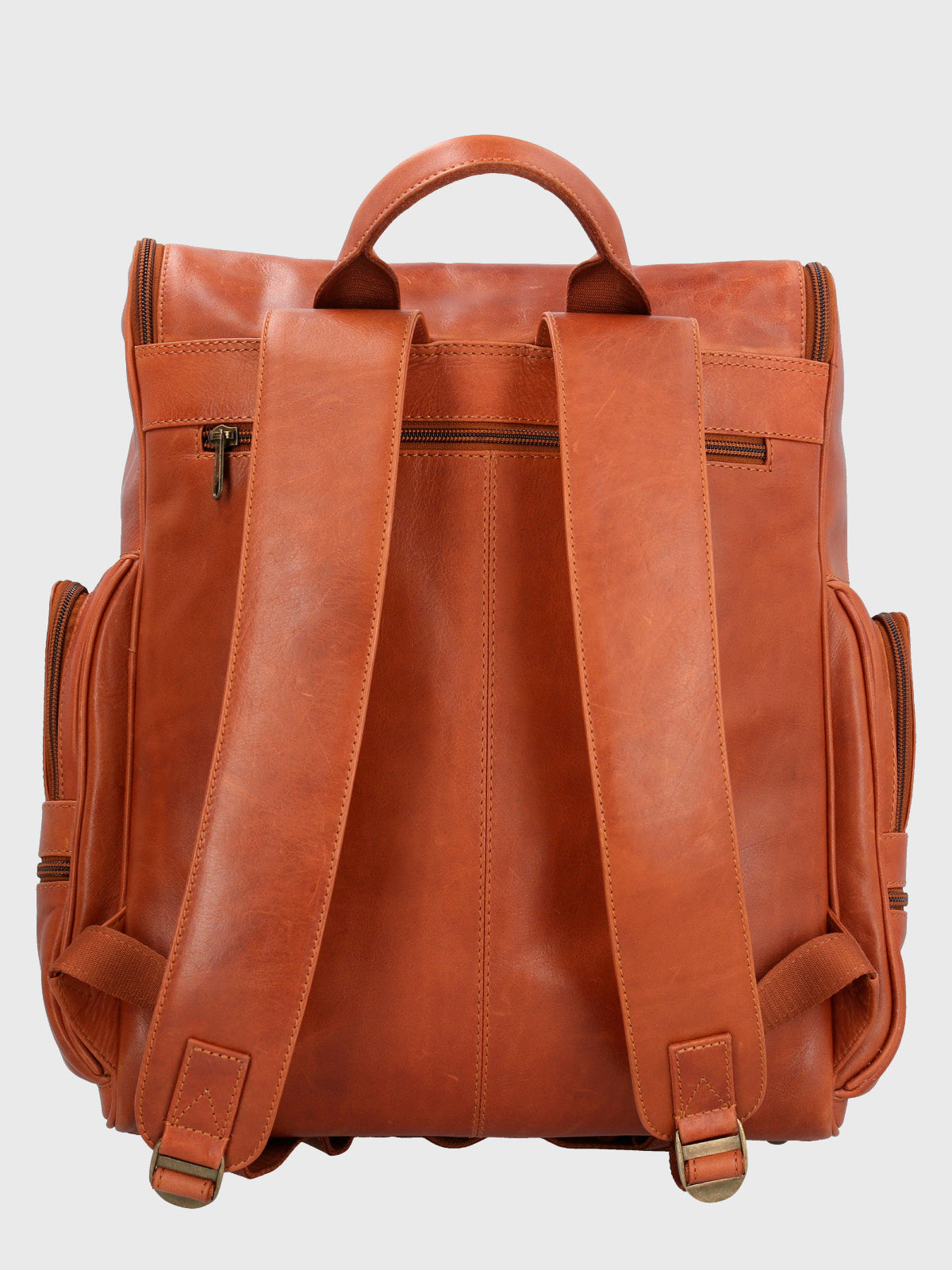 Mochila Para Hombre Cuero Om Matthew Back Café Hush Puppies
