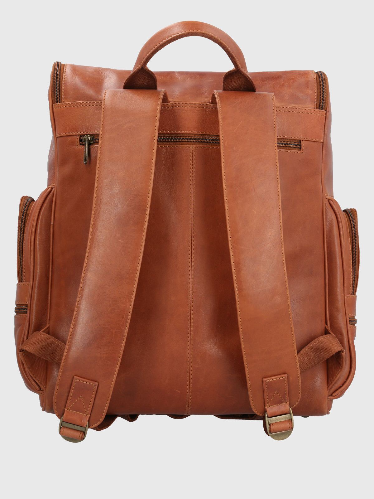 Mochila Para Hombre Cuero Om Matthew Back Café Hush Puppies