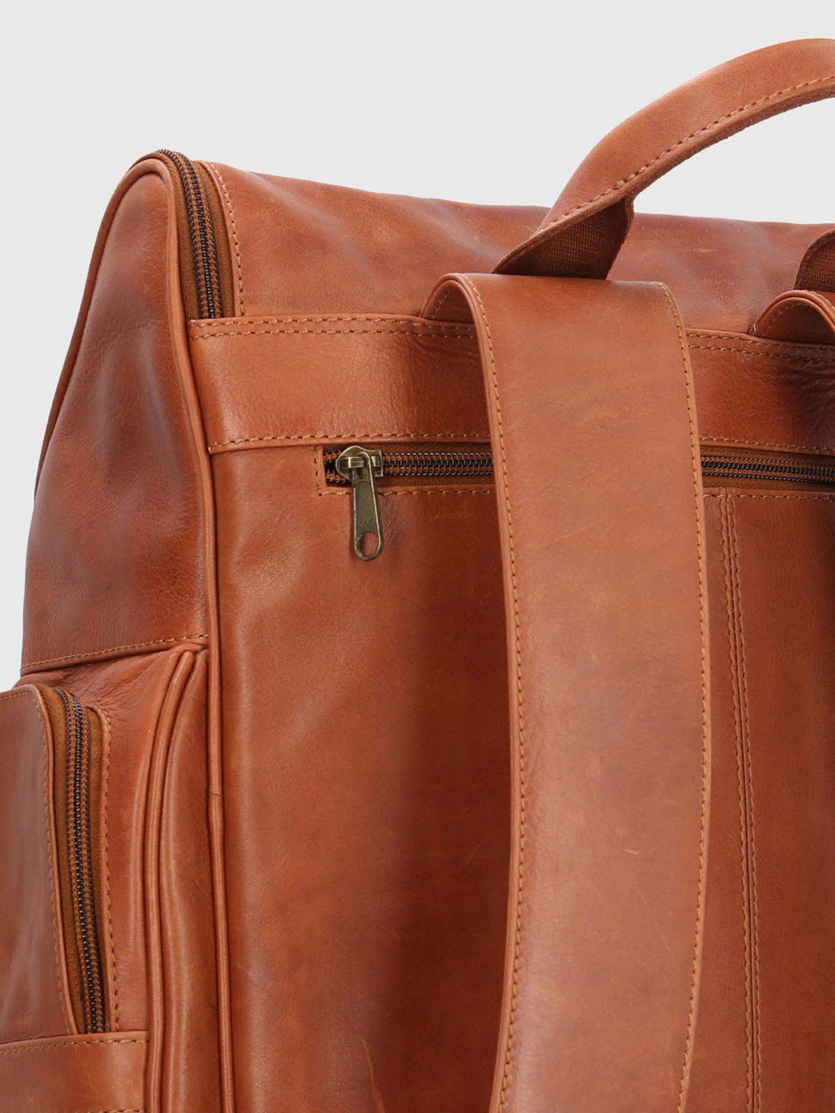 Mochila Para Hombre Cuero Om Matthew Back Café Hush Puppies