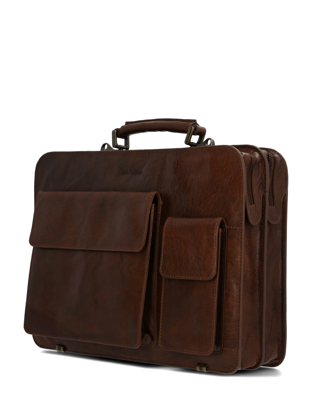 Maletin Para Hombre Cuero Vn George Bag Marron Accesorios HP