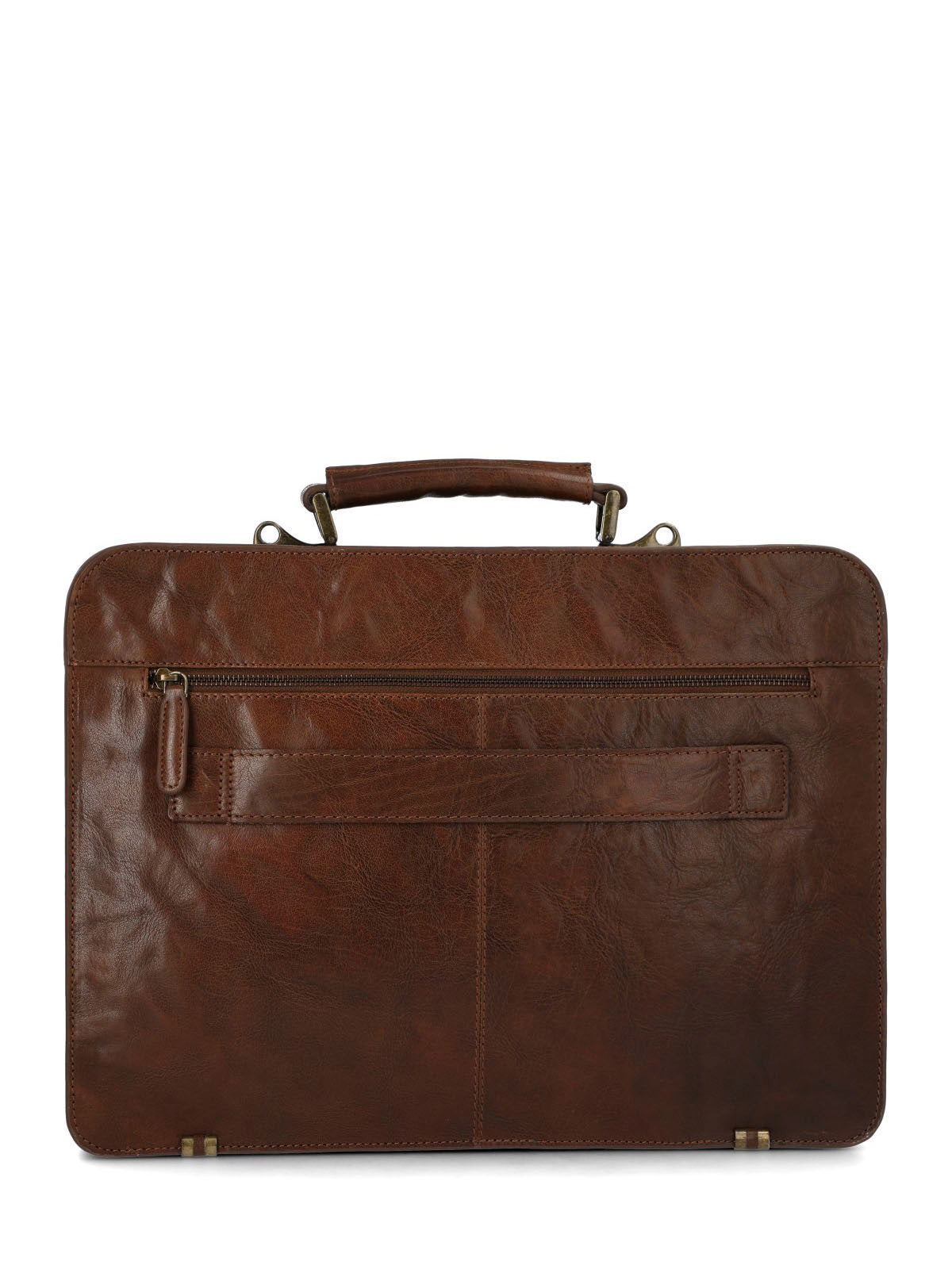Maletin Para Hombre Cuero Vn George Bag Marron Accesorios HP