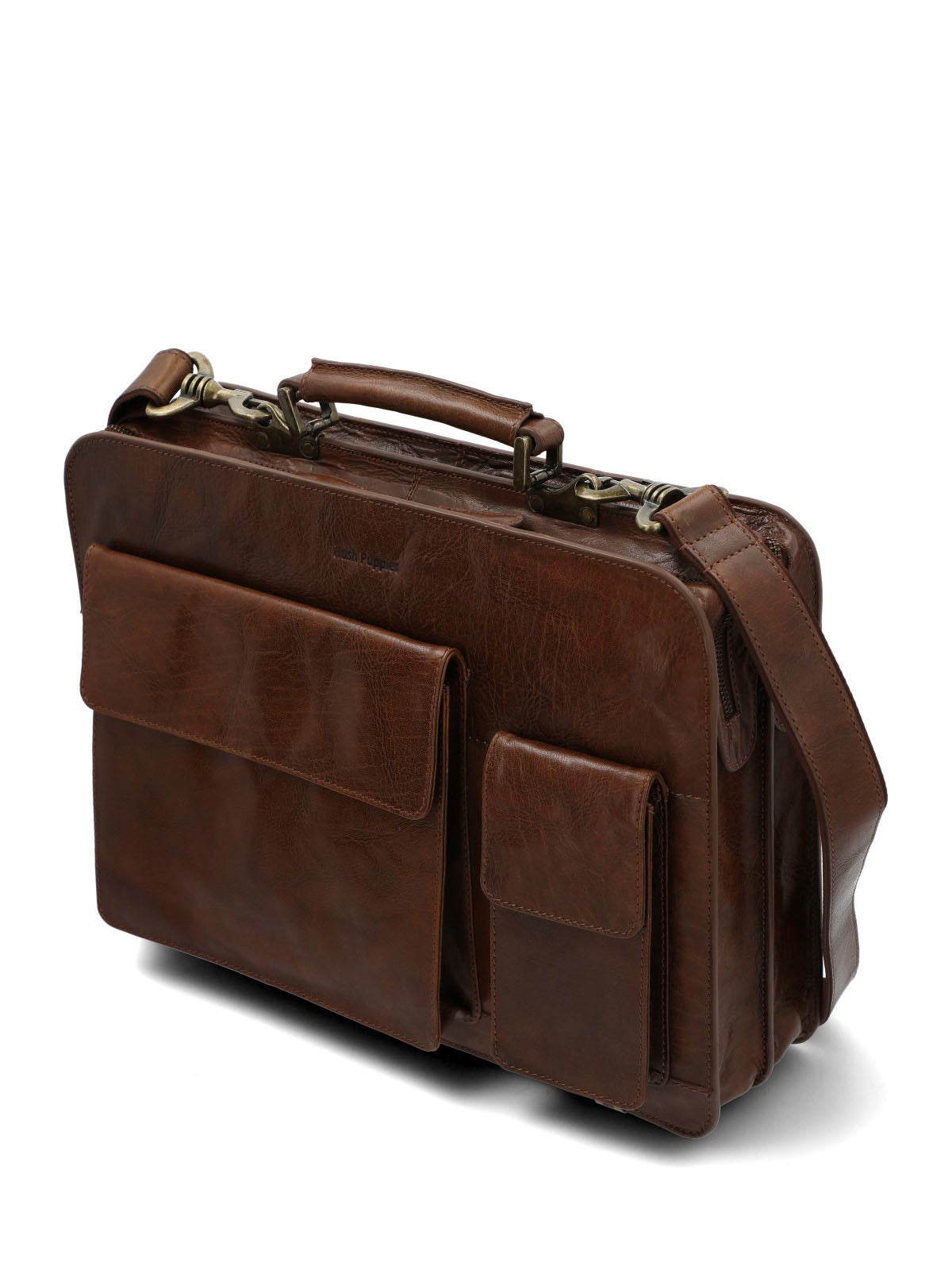 Maletin Para Hombre Cuero Vn George Bag Marron Accesorios HP