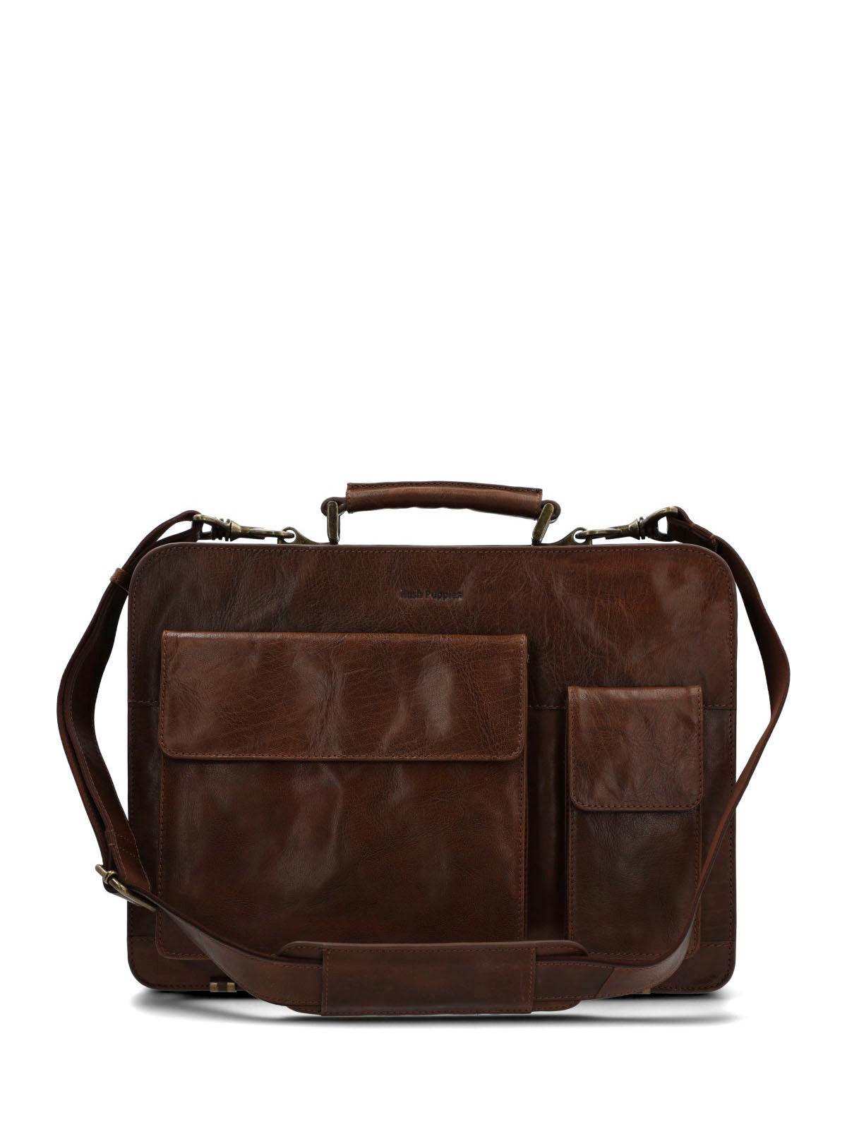 Maletin Para Hombre Cuero Vn George Bag Marron Accesorios HP