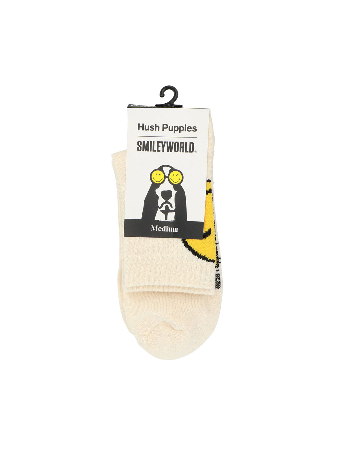 Calcetin Para Hombre Algodón Hp X Smiley World Crema Hush Puppies