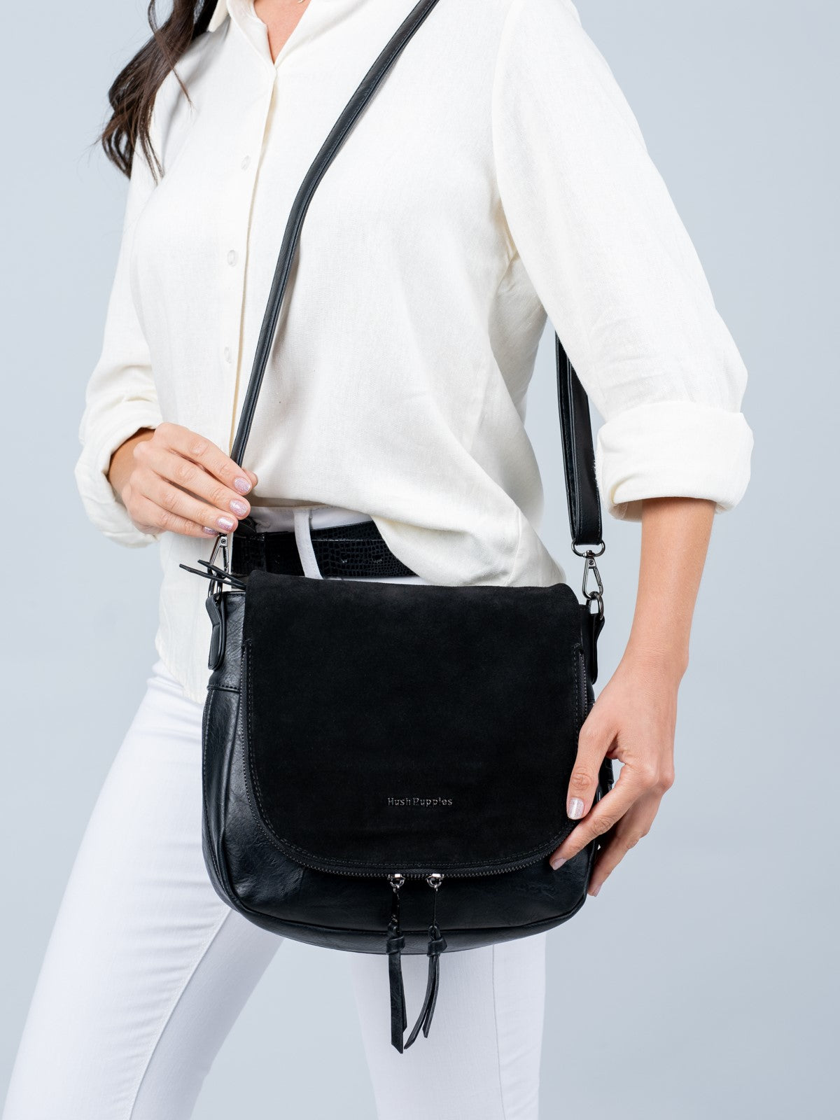 Cartera Para Mujer Sintético/Cuero Leonni Cross Negro Hush Puppies