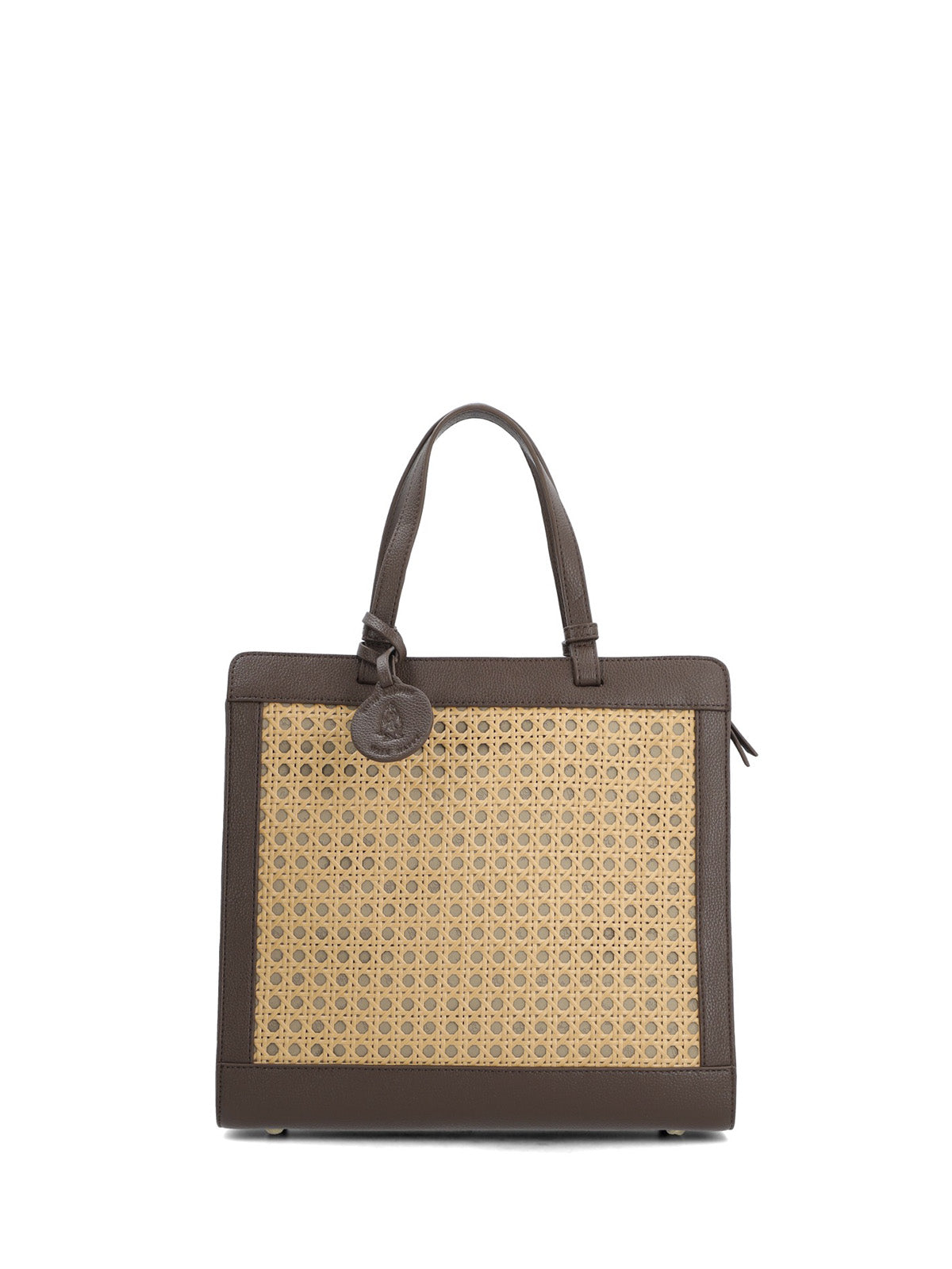 V26Of Rattan Tote Marron Sintético