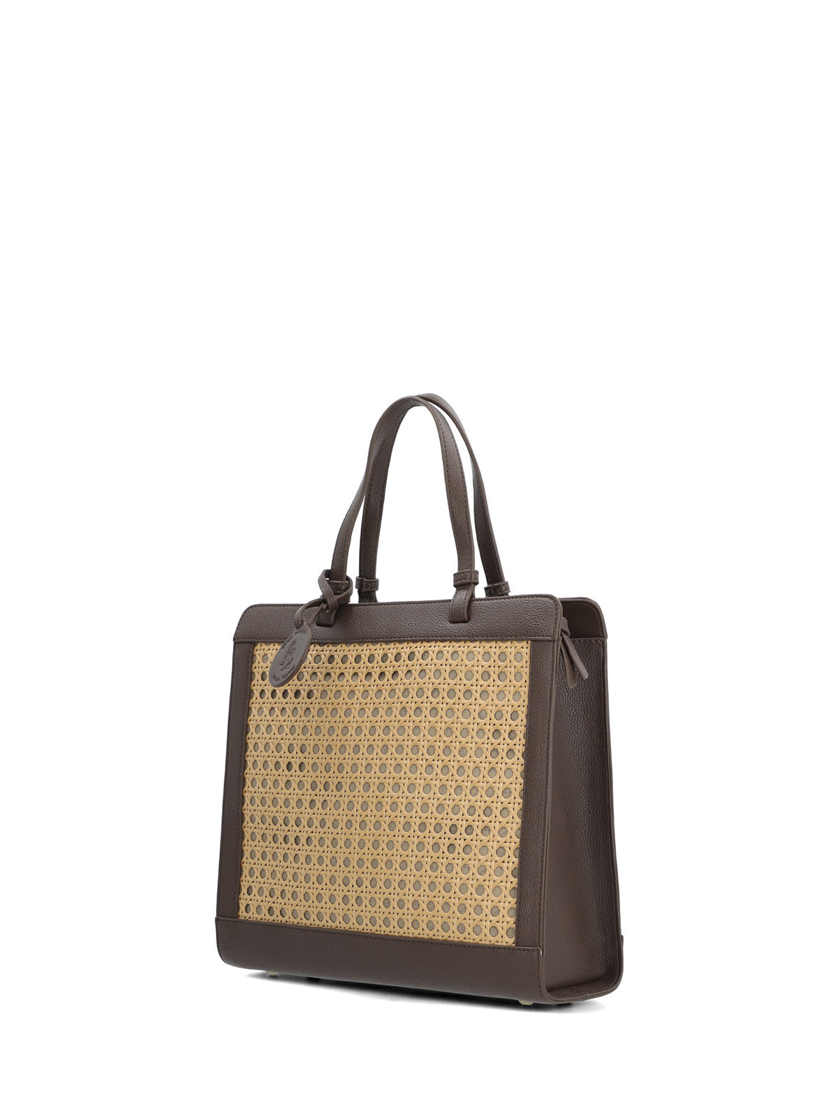 V26Of Rattan Tote Marron Sintético