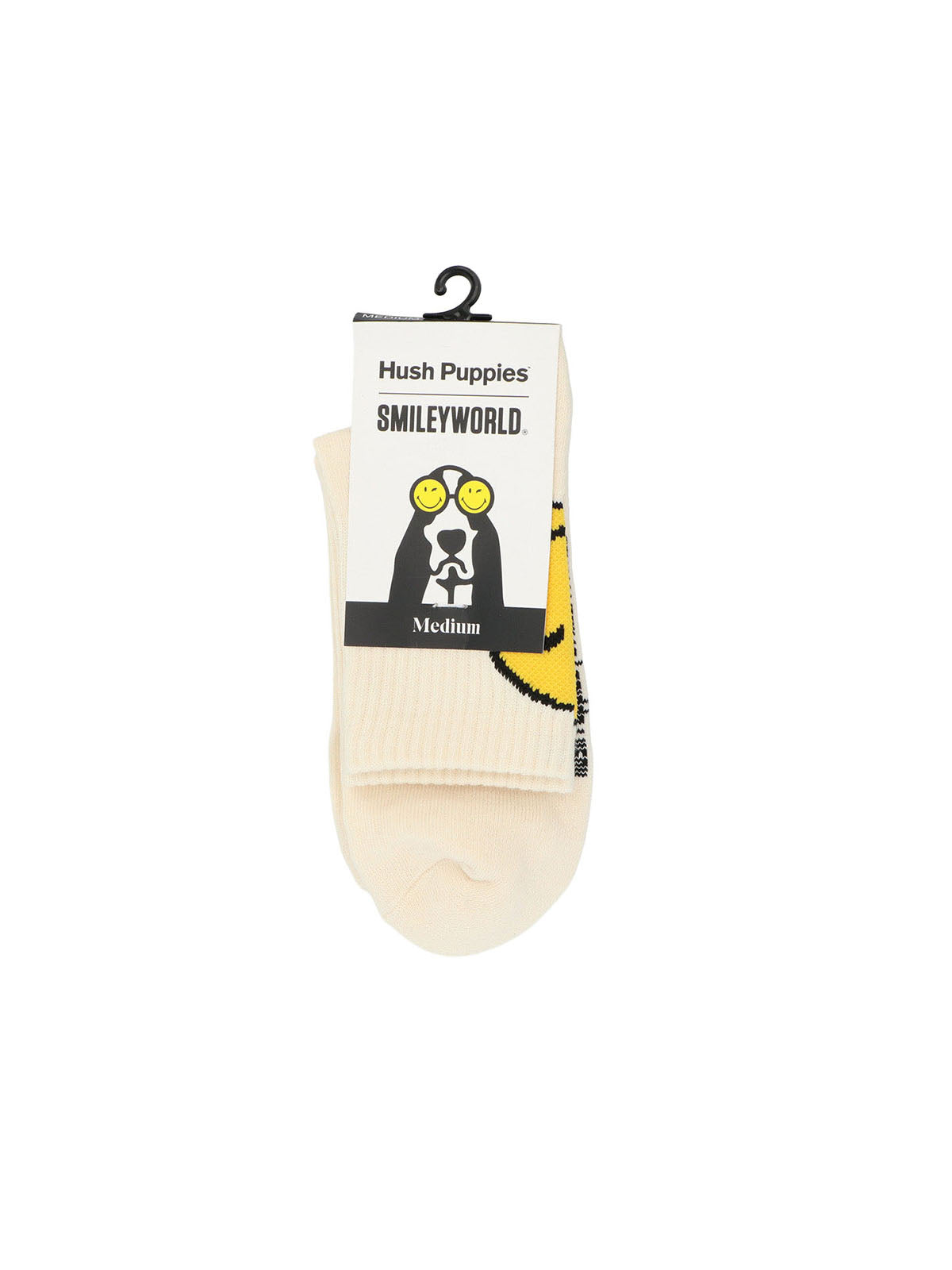 Calcetin Para Mujer Algodón Hp X Smiley World Crema Hush Puppies