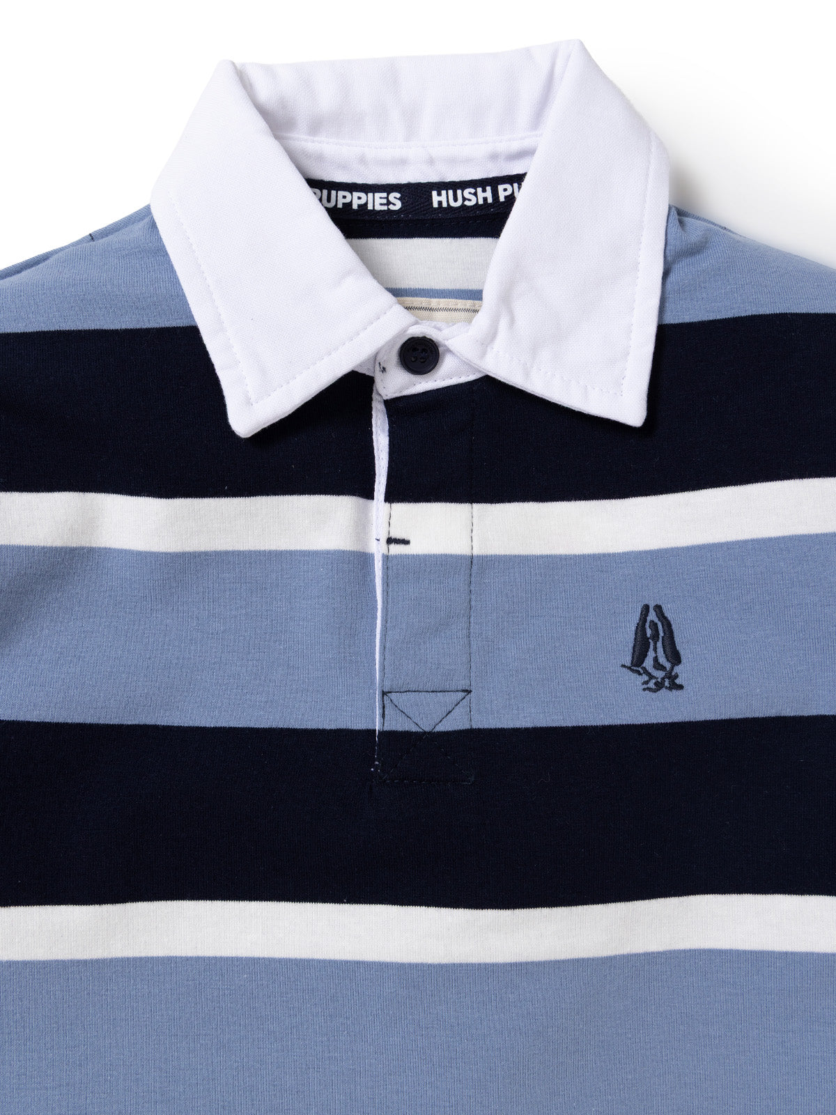 Polo Manga Larga Para Niño Oscar Algodón Azul Hush Puppies Kids