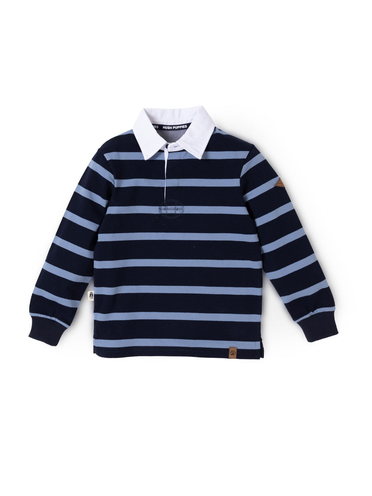 Polo Manga Larga Para Niño Timber Algodón Azul Hush Puppies Kids