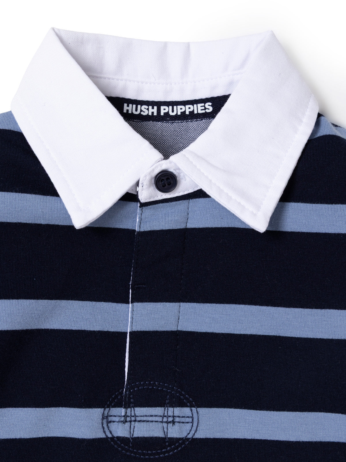 Polo Manga Larga Para Niño Timber Algodón Azul Hush Puppies Kids