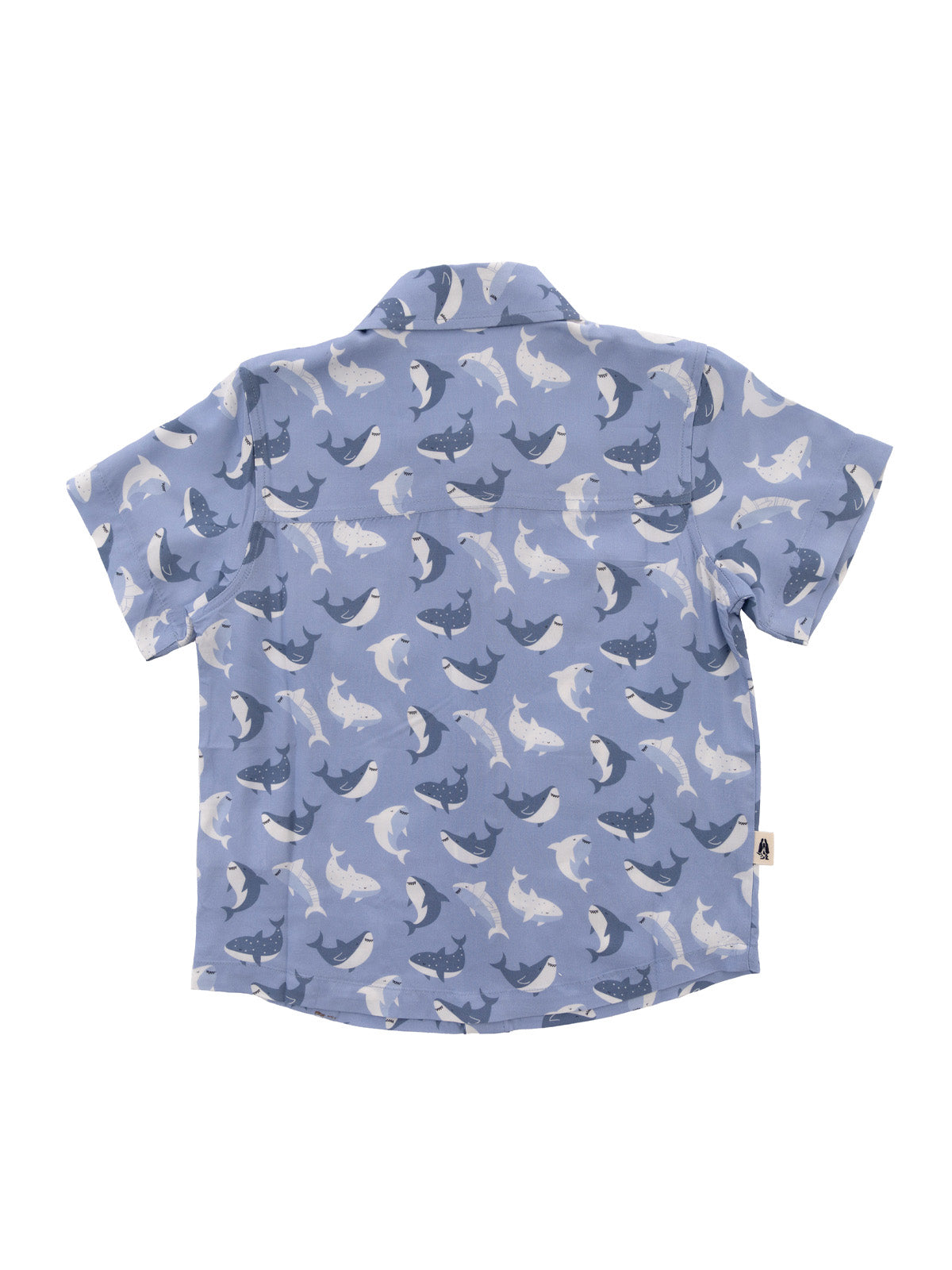 Camisa Para Niño Manga Corta Viscosa Guayabera Azul Hush Puppies Kids