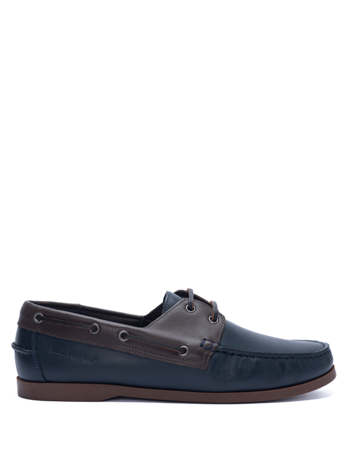 Mocasín Para Hombre Cuero Yatch Azul Hush Puppies