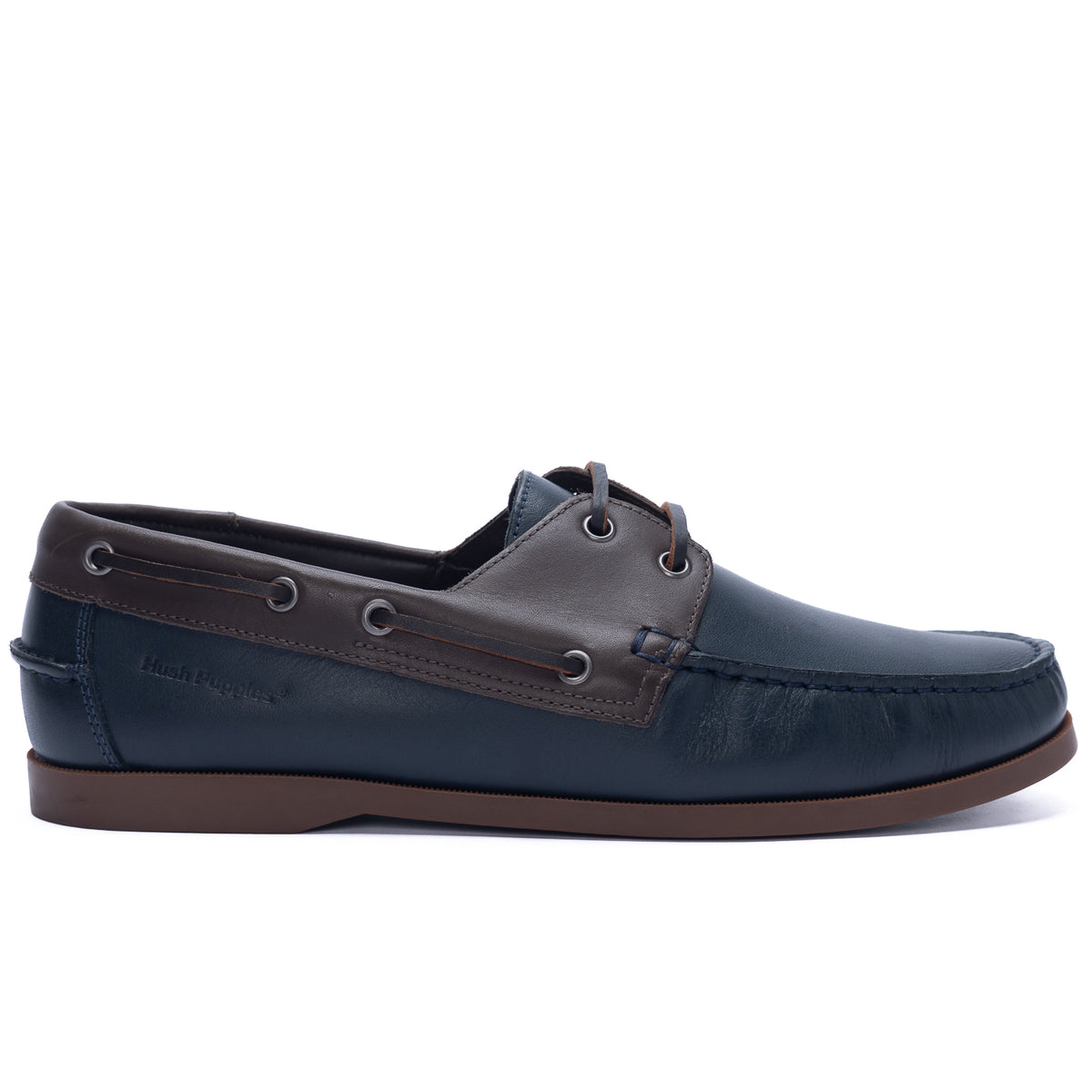 Mocasín Para Hombre Cuero Yatch Azul Hush Puppies