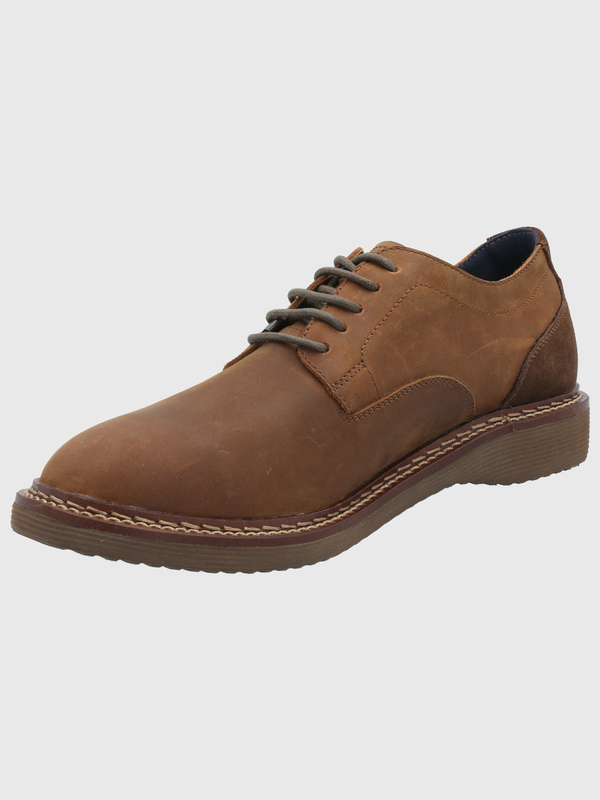 Zapato Para Hombre Cuero Mambo Café Hush Puppies