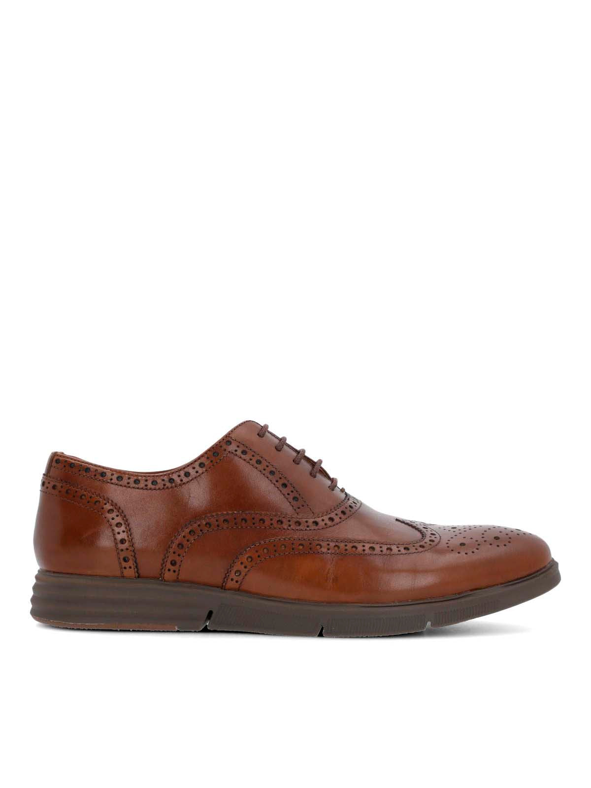 Zapato Para Hombre Cuero Wing Flex Café Hush Puppies