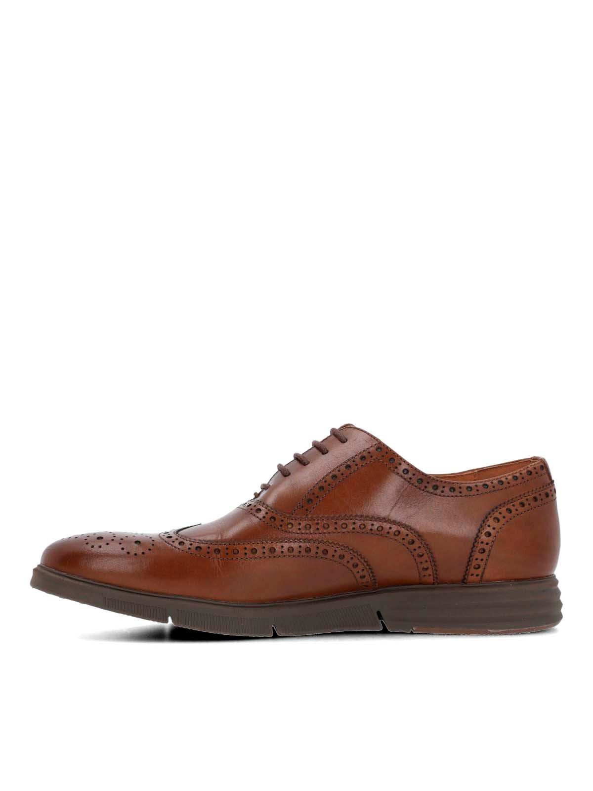 Zapato Para Hombre Cuero Wing Flex Café Hush Puppies
