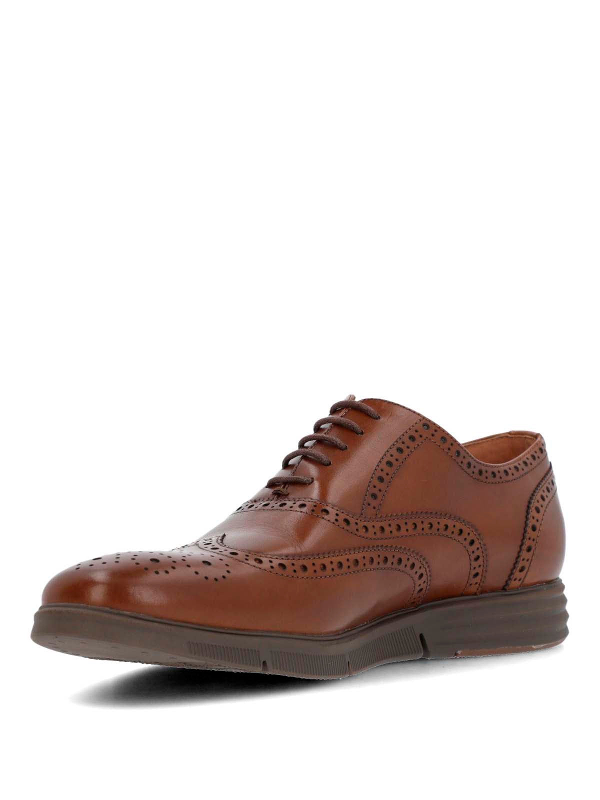 Zapato Para Hombre Cuero Wing Flex Café Hush Puppies