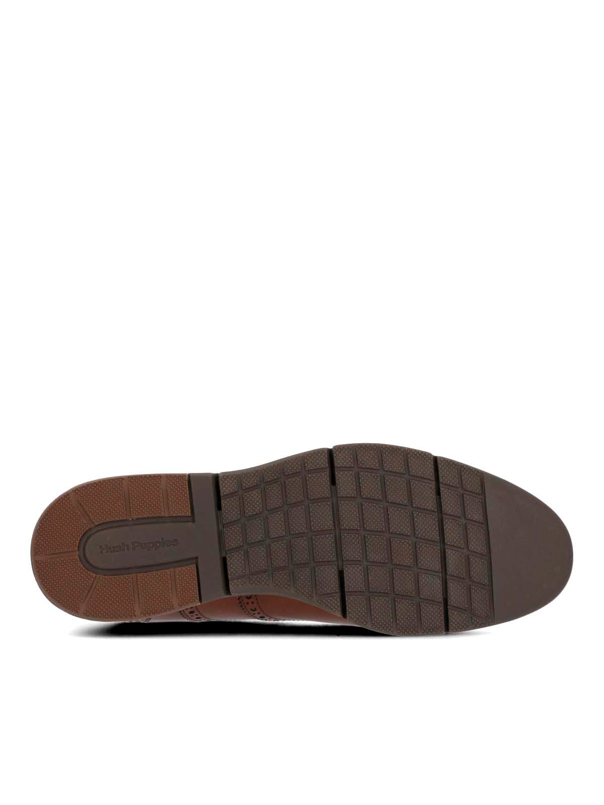 Zapato Para Hombre Cuero Wing Flex Café Hush Puppies