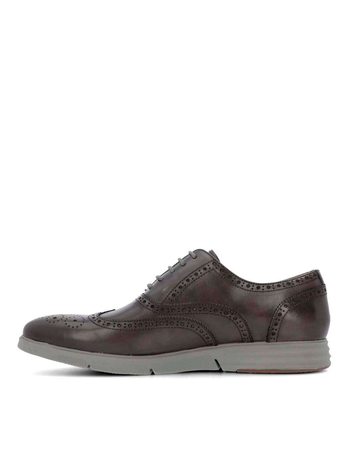 Zapato Para Hombre Cuero Wing Flex Gris Hush Puppies