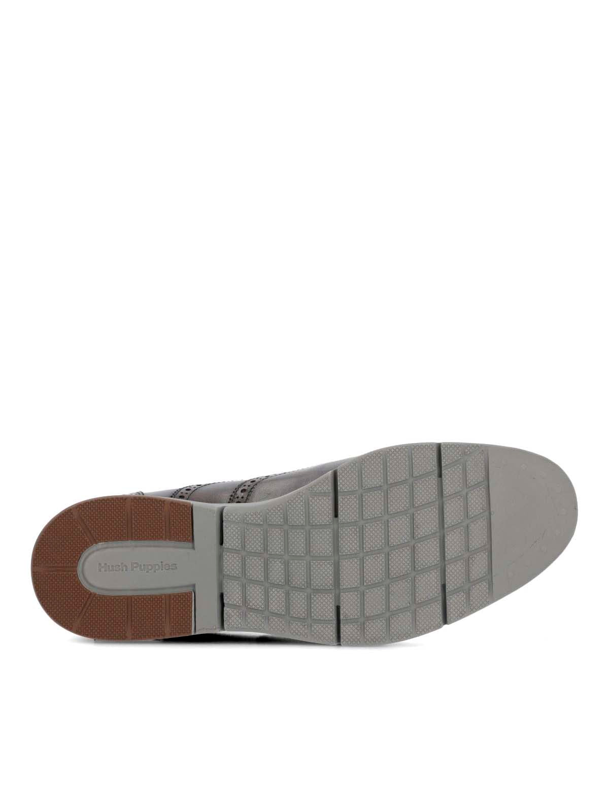 Zapato Para Hombre Cuero Wing Flex Gris Hush Puppies