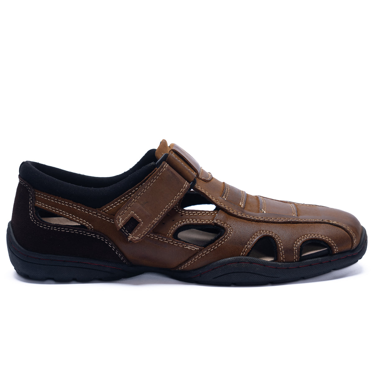 Sandalia Para Hombre Cuero Relax Marrón Hush Puppies
