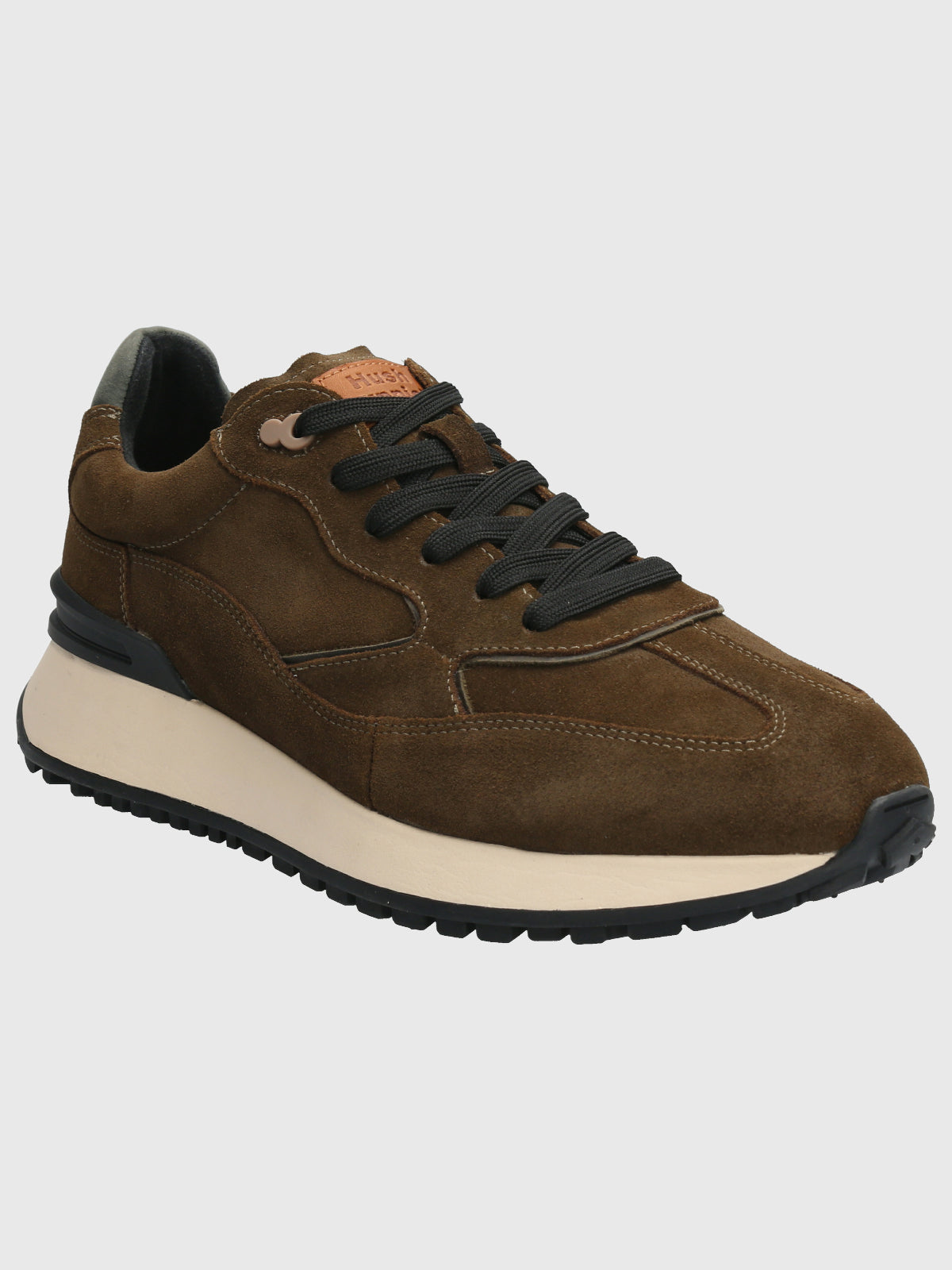Zapatilla Para Hombre Cuero Gante Marrón Hush Puppies
