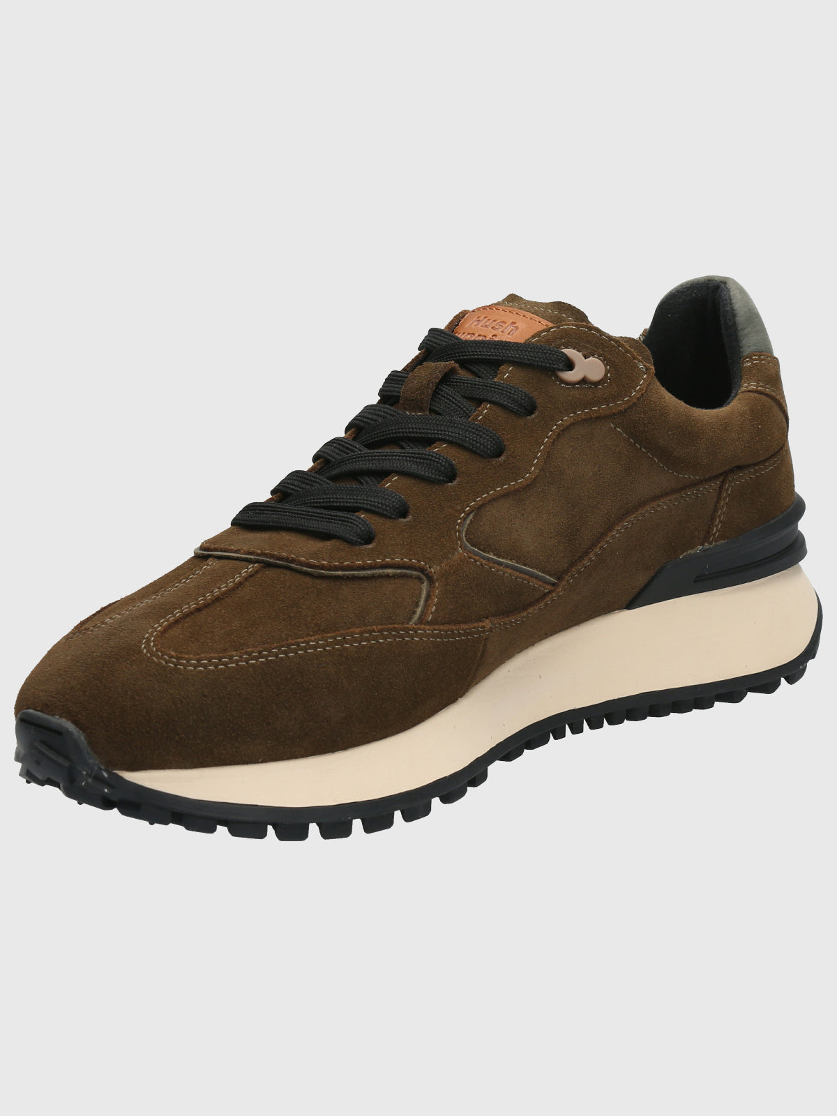 Zapatilla Para Hombre Cuero Gante Marrón Hush Puppies