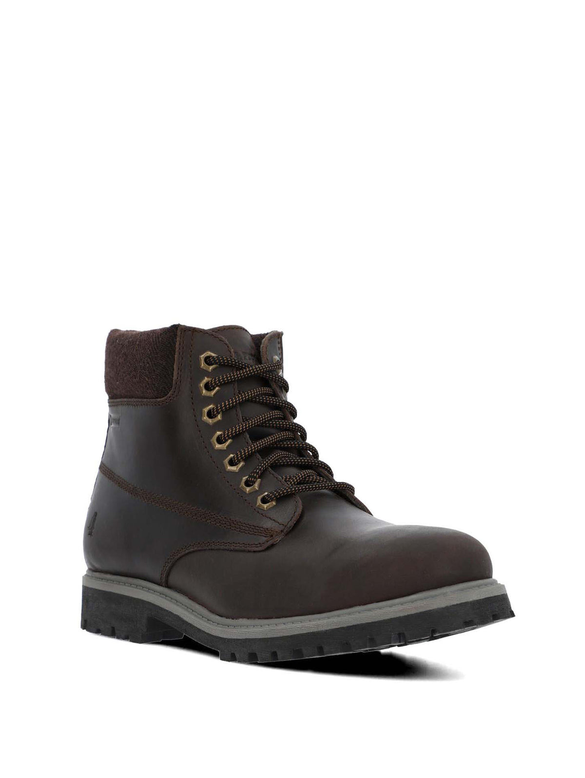Botín Para Hombre Cuero/Textil Negam Café Hush Puppies