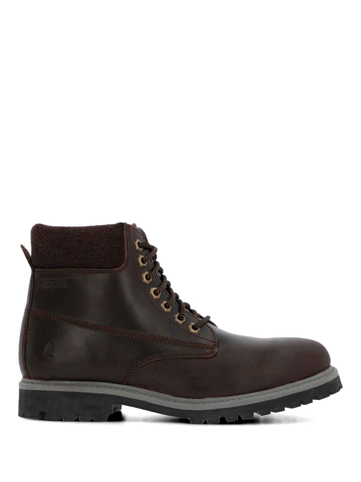 Botín Para Hombre Cuero/Textil Negam Café Hush Puppies