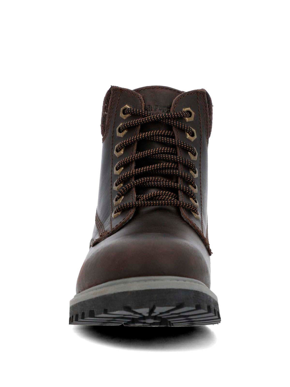 Botín Para Hombre Cuero/Textil Negam Café Hush Puppies