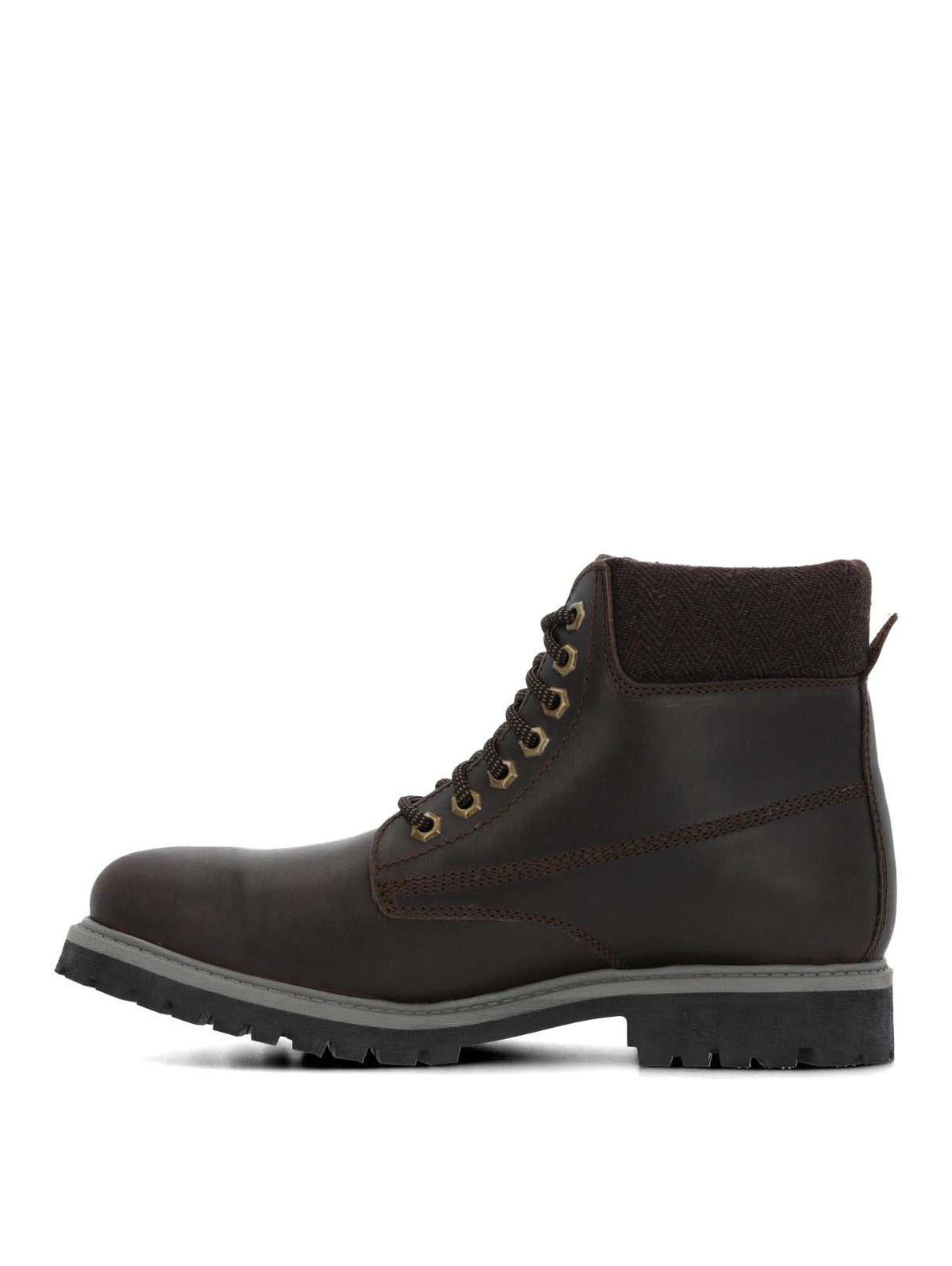 Botín Para Hombre Cuero/Textil Negam Café Hush Puppies