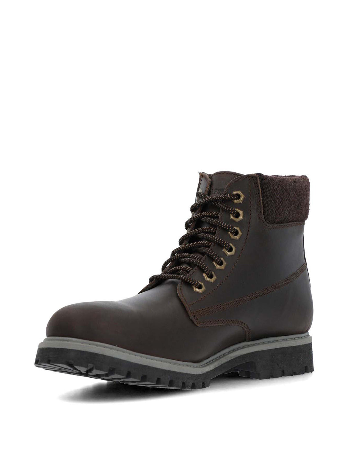 Botín Para Hombre Cuero/Textil Negam Café Hush Puppies