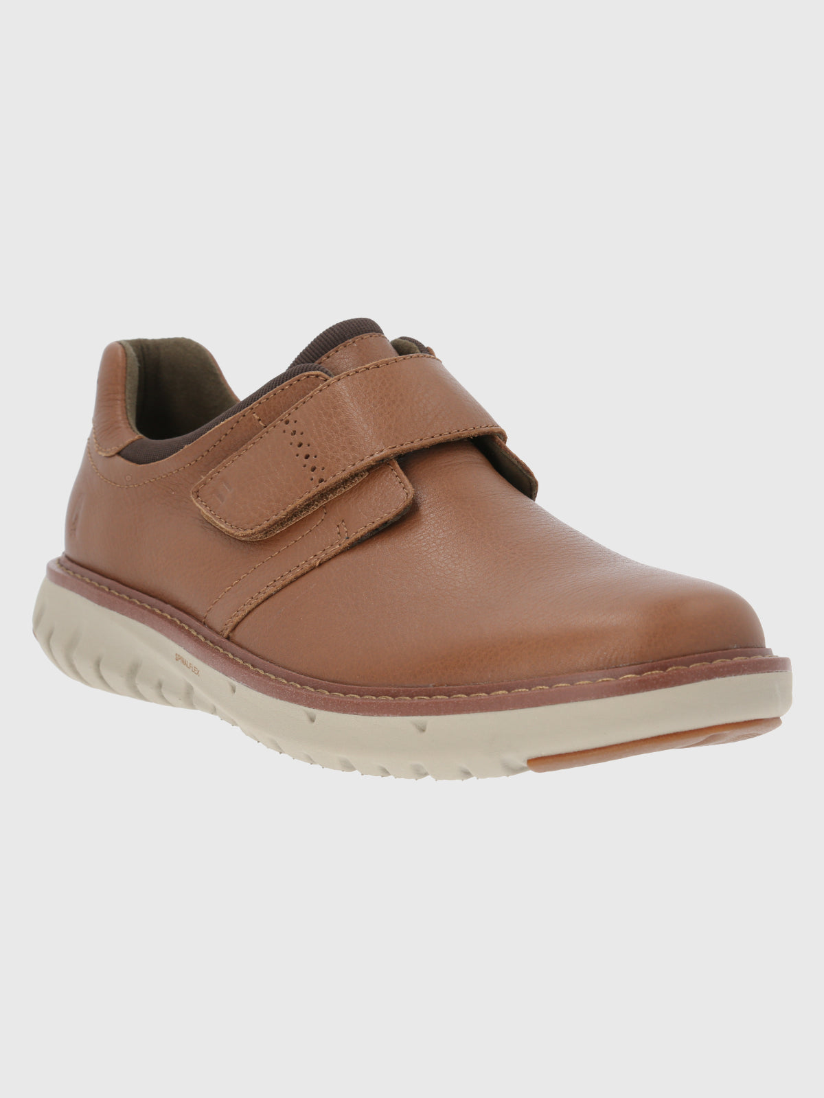 Zapatilla Para Hombre Cuero/Poliester Smart Velcro Café Claro Hush Puppies