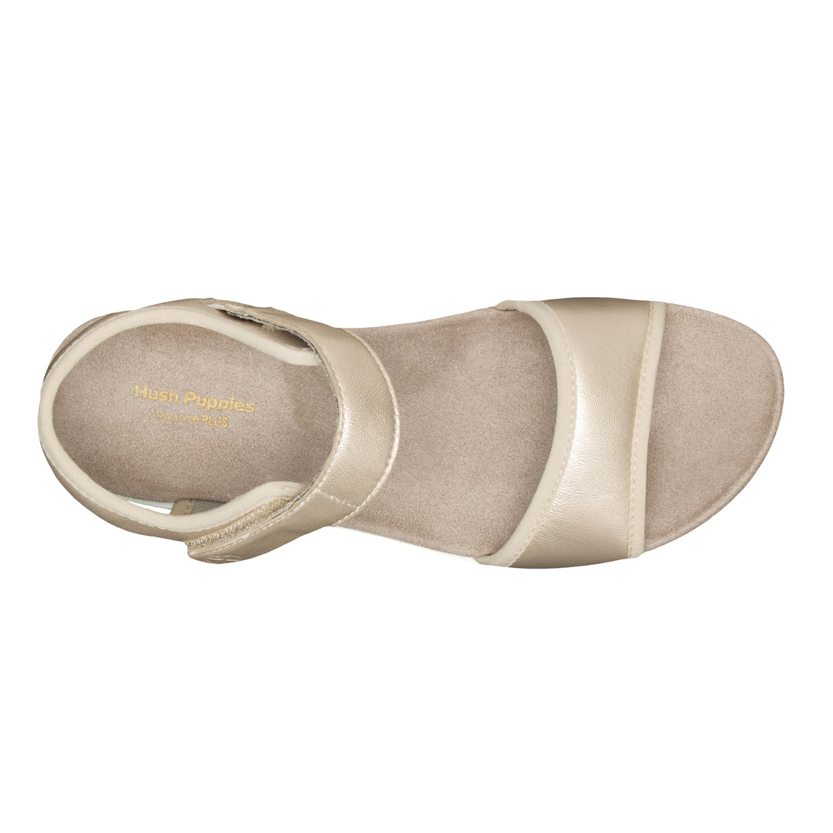 Sandalia Para Mujer Cuero Hp Dorri Qtr Strap Metalizado Hush Puppies