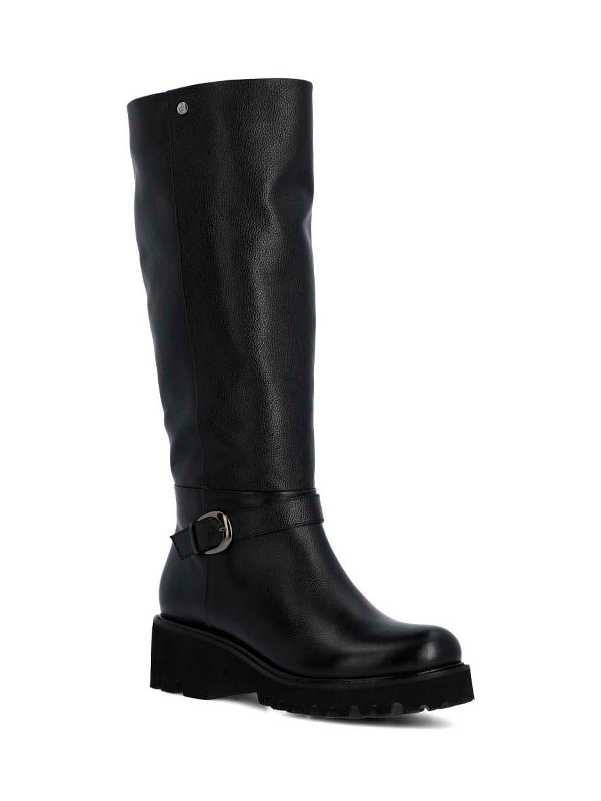 Bota Para Mujer Cuero Blisda Negro Hush Puppies
