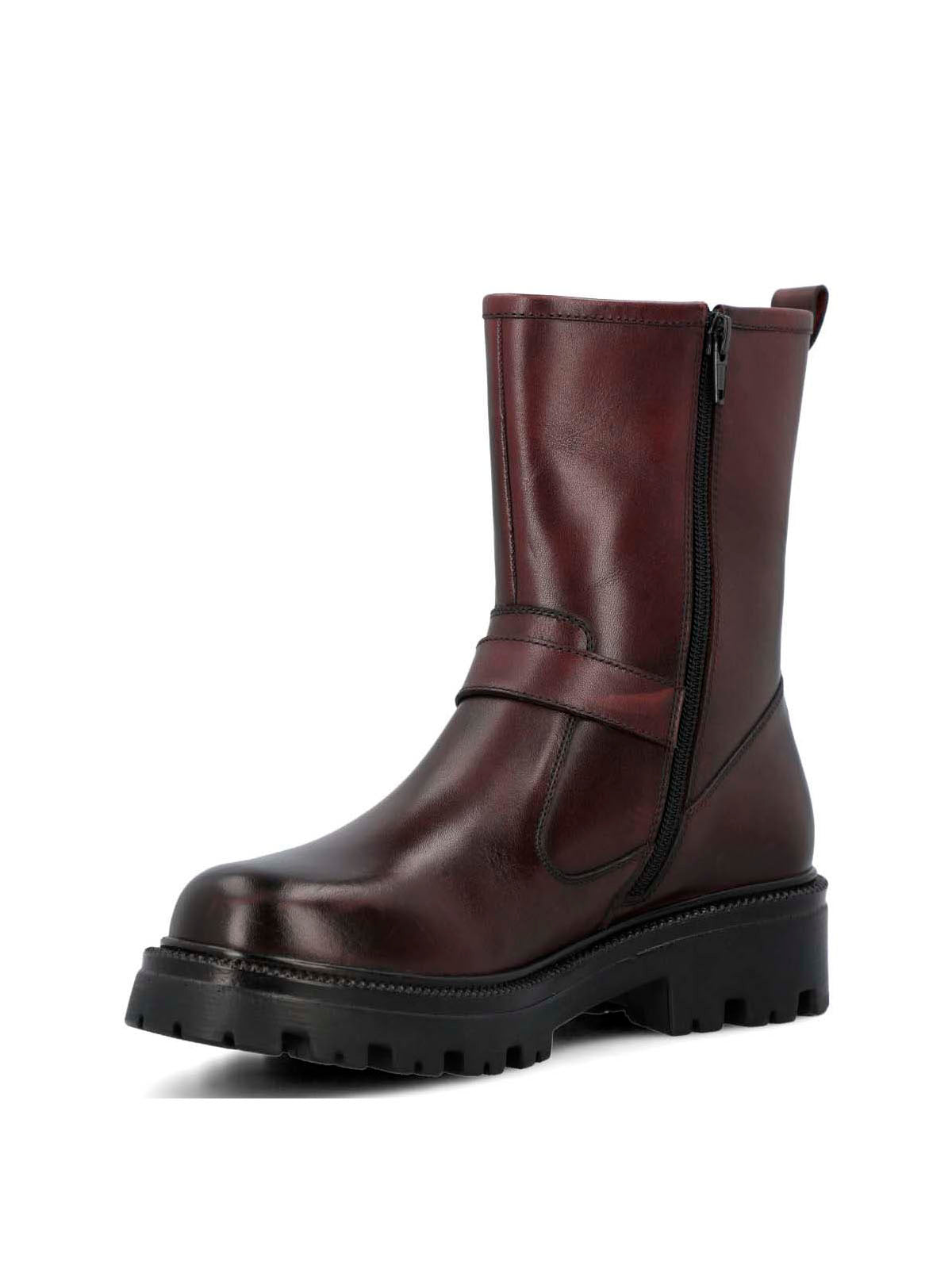 Botín Para Mujer Cuero Bunda Rojo Hush Puppies