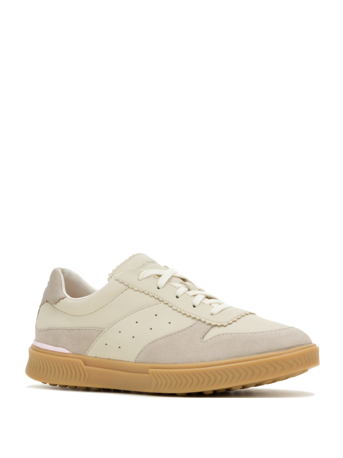 Zapatilla Para Mujer Cuero Mae Cap Toe Lace Beige Claro Hush Puppies
