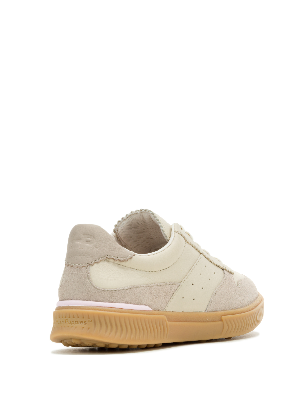 Zapatilla Para Mujer Cuero Mae Cap Toe Lace Beige Claro Hush Puppies