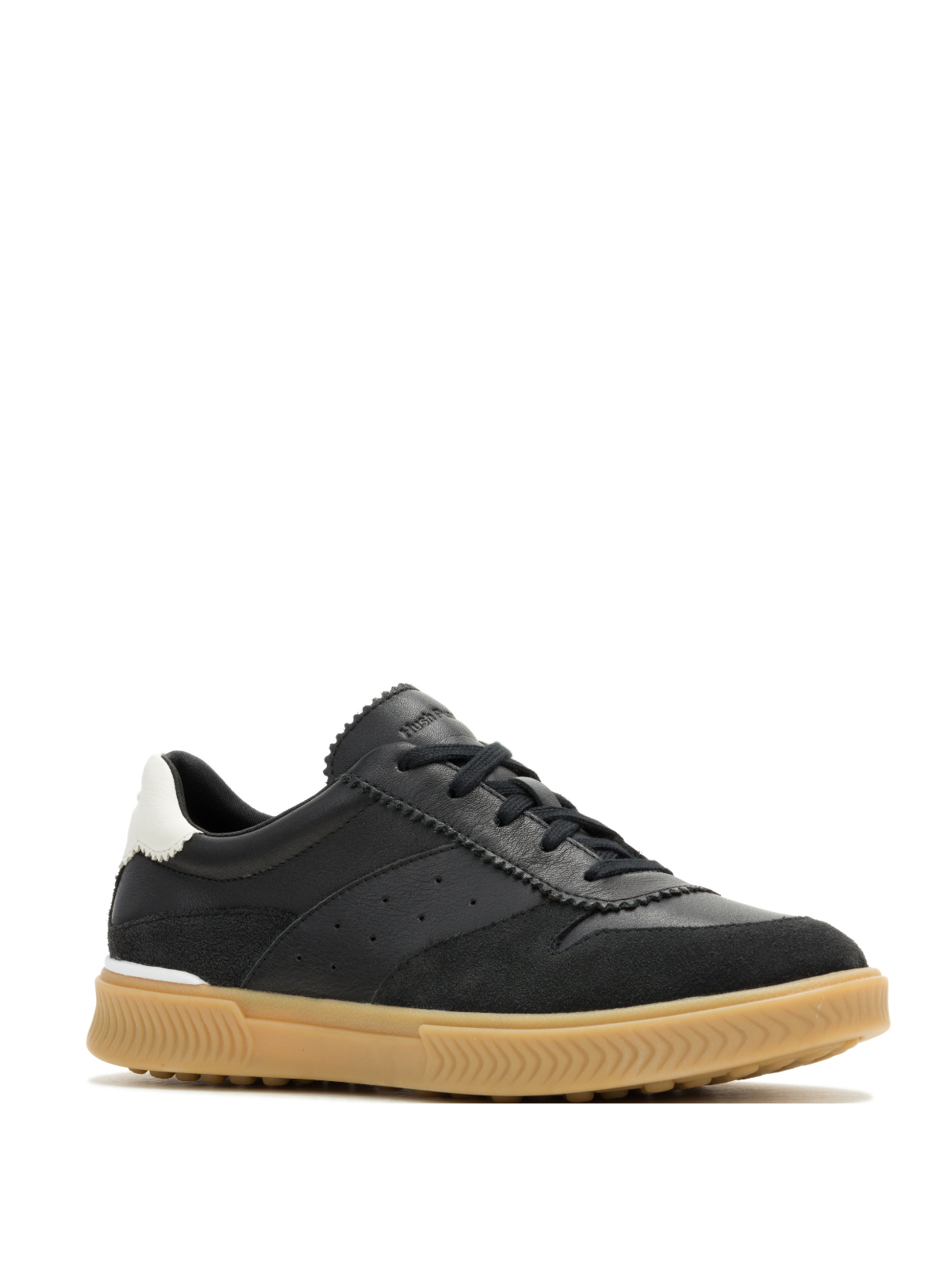 Zapatilla Para Mujer Cuero Mae Cap Toe Lace Negro Hush Puppies