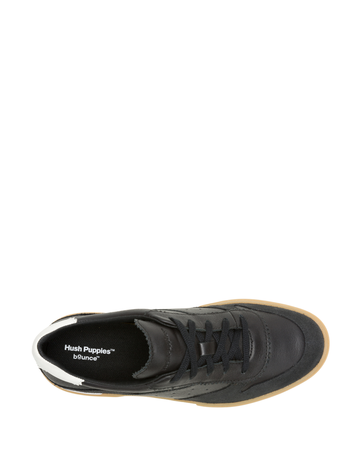 Zapatilla Para Mujer Cuero Mae Cap Toe Lace Negro Hush Puppies