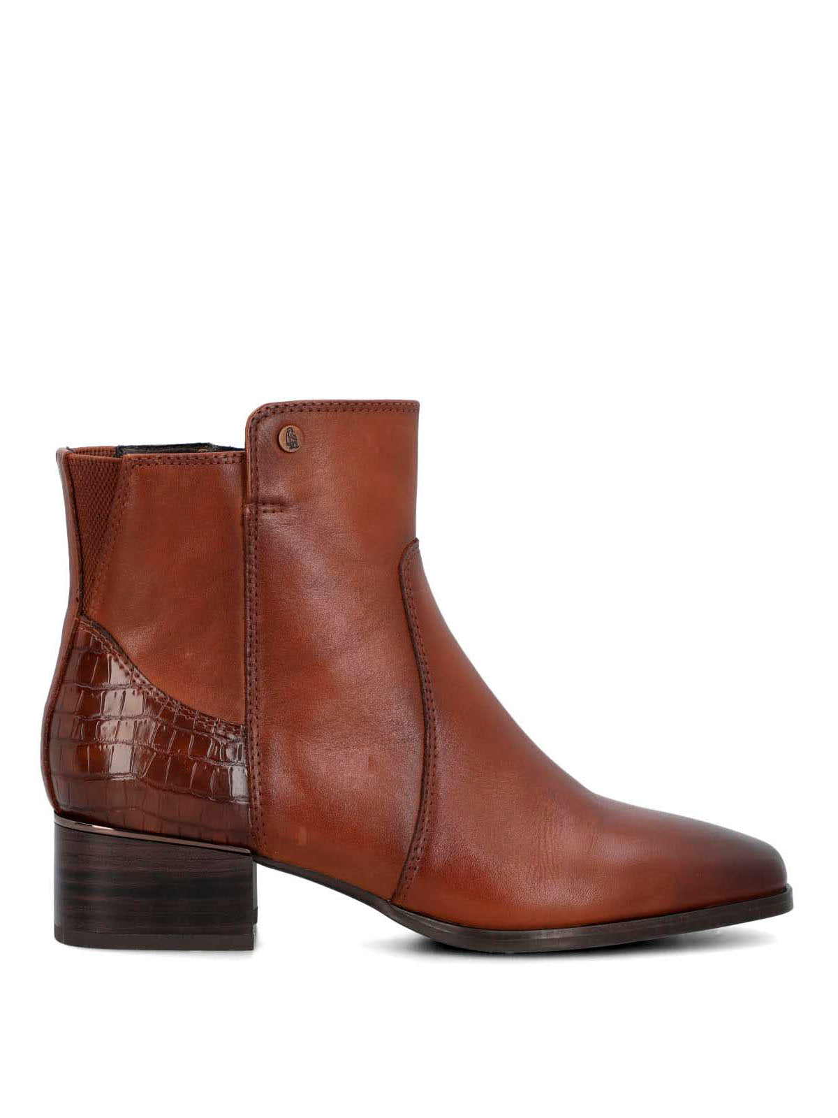 Botín Para Mujer Cuero Samby Café Hush Puppies