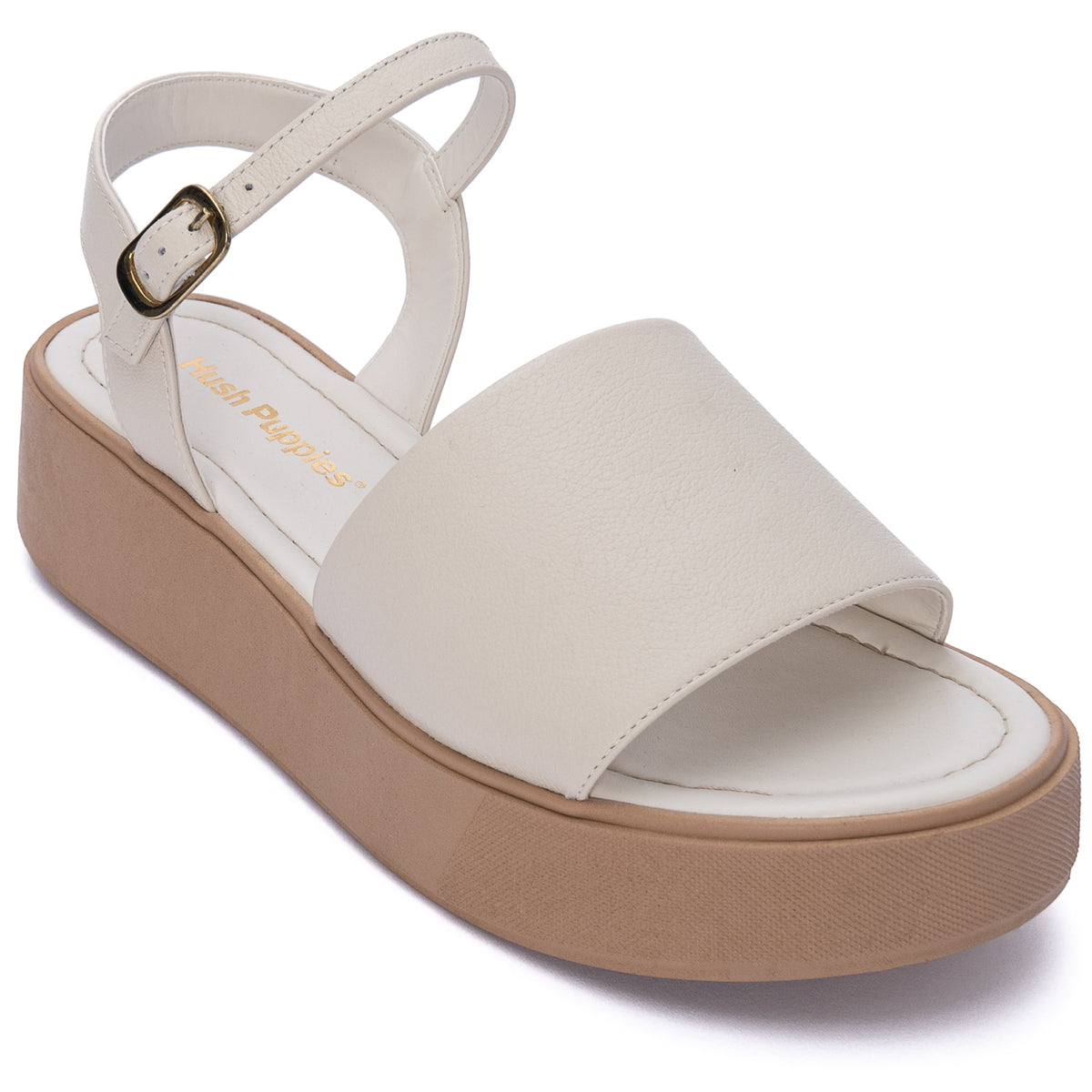 Sandalia Para Mujer Cuero Mikela Blanco Hush Puppies