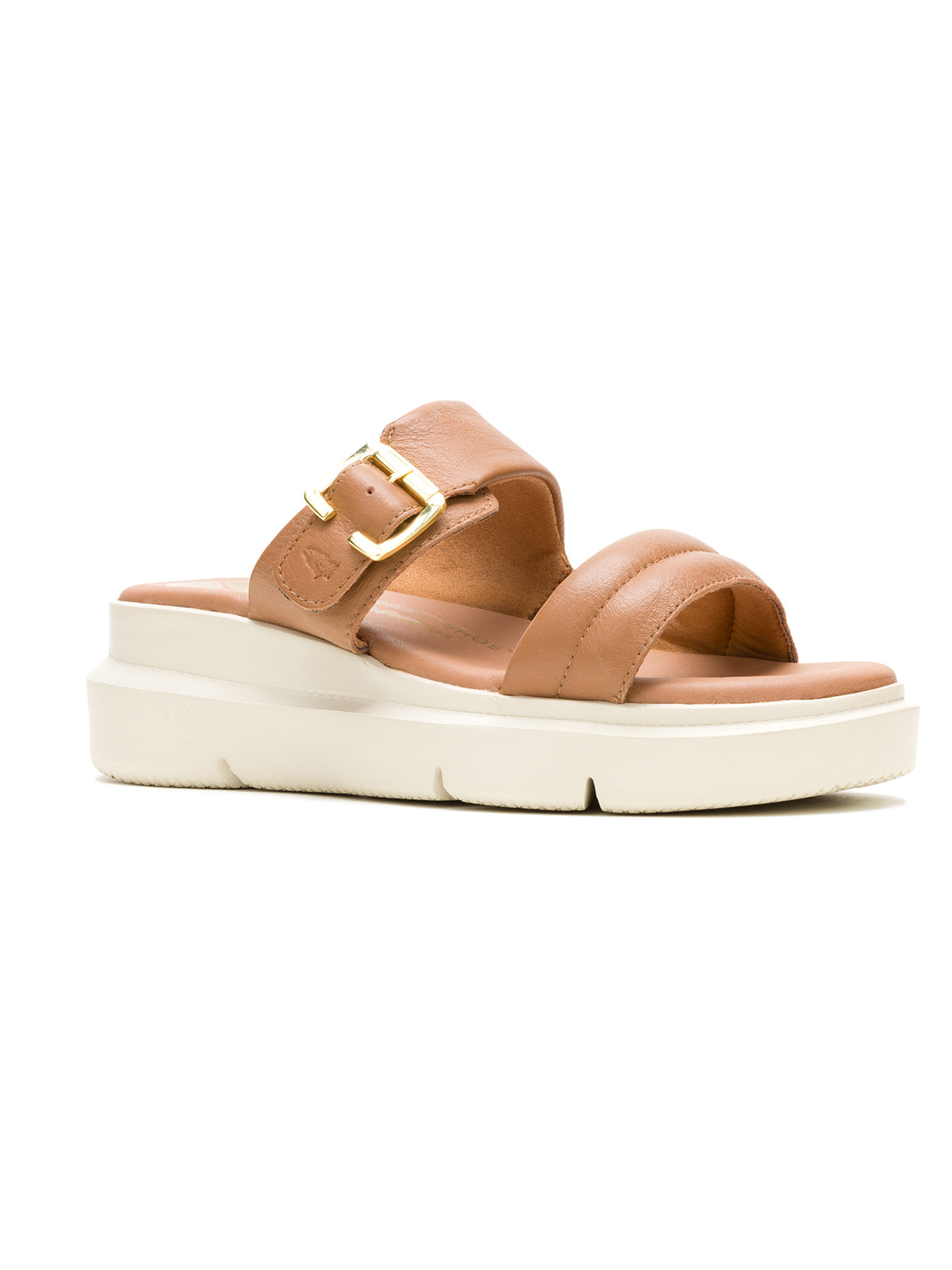 Sandalia Para Mujer Cuero Uplift 2-Band Marron Hush Puppies