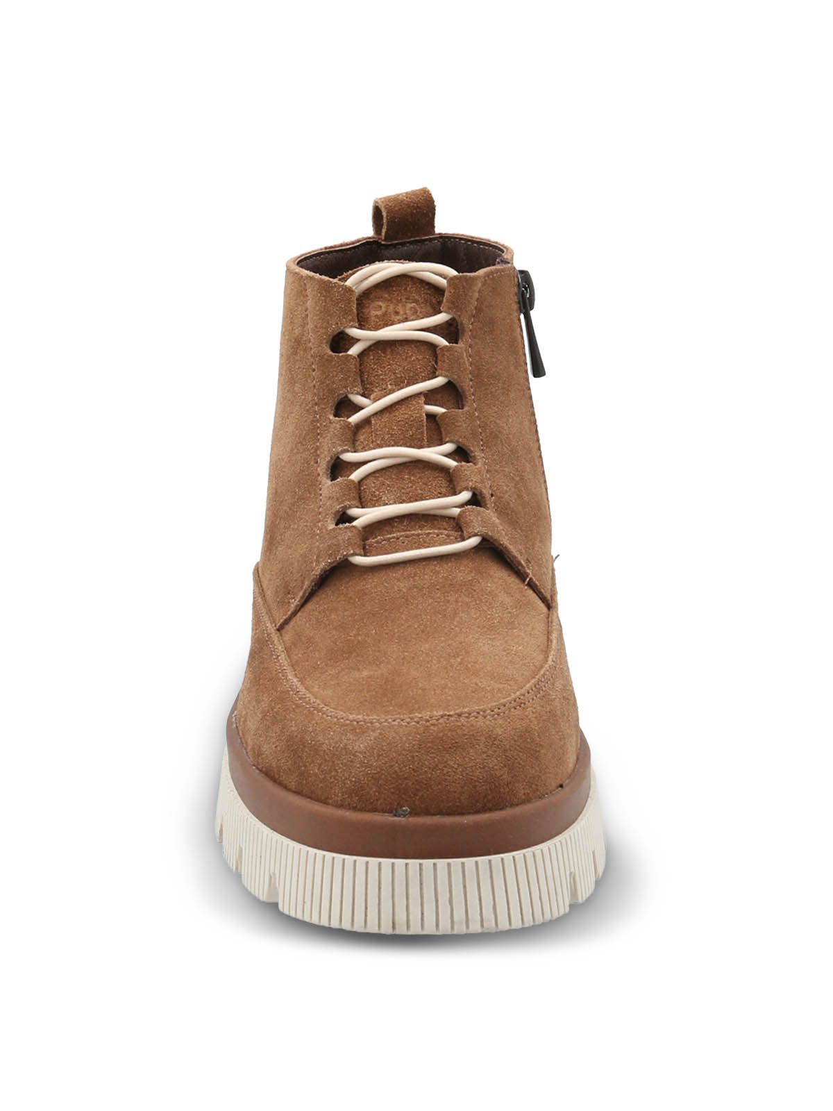 Botin Ruffen Cuero Mujer