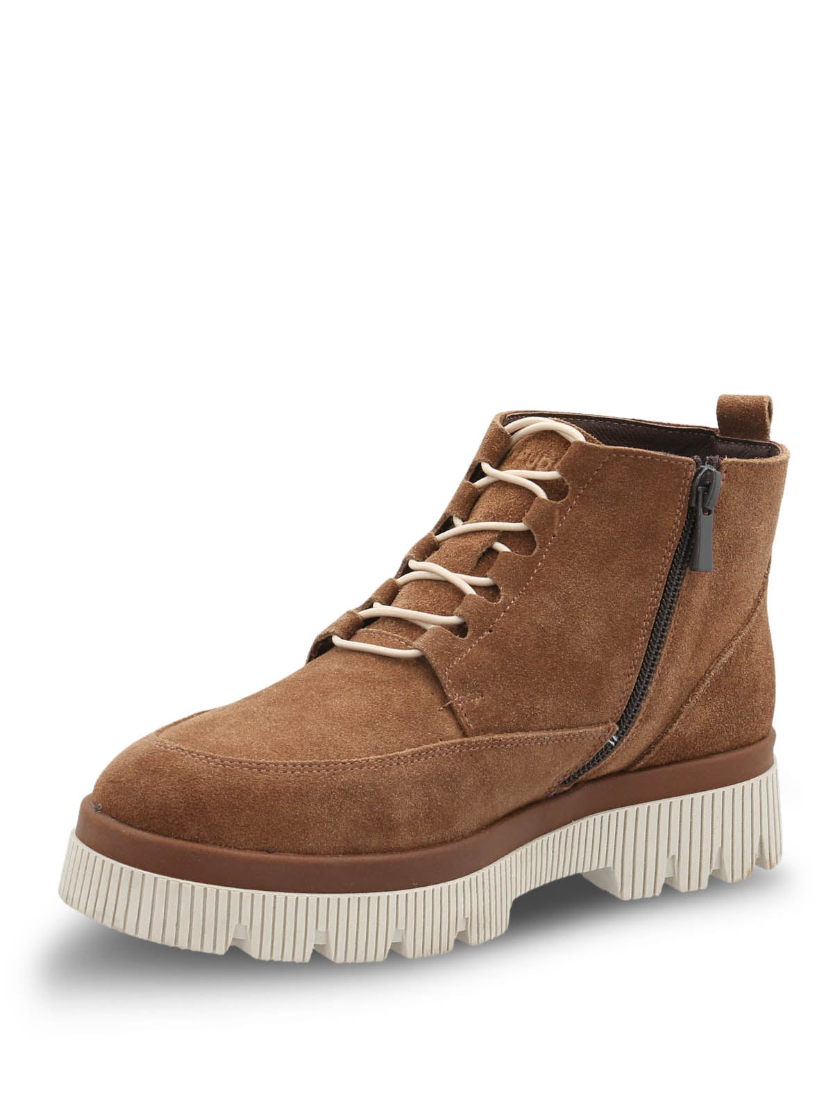 Botin Ruffen Cuero Mujer