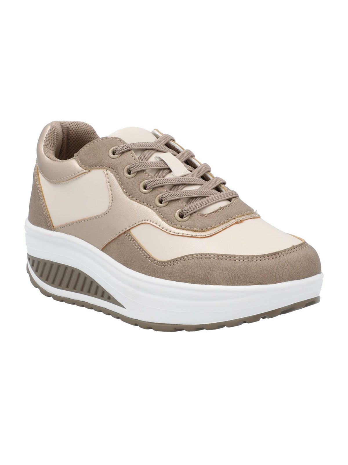 Zapatilla Para Mujer Sintetico Whitney Beige Hush Puppies